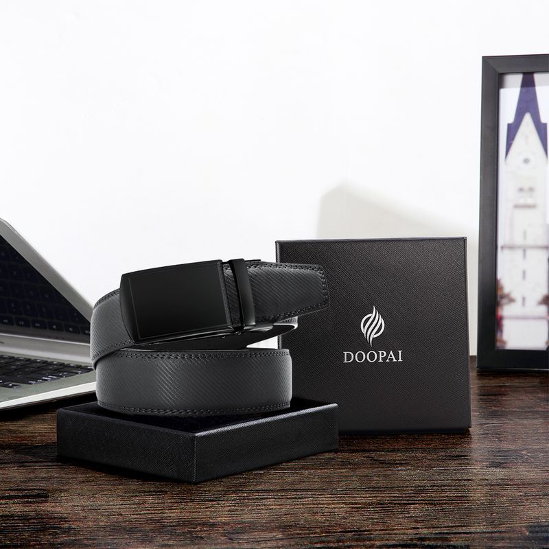 HEIßER DOOPAI Automatische Echtes Leder Mode Ratsche Gürtel männer Hosen Gürtel für Männer ремень женский_voghion.com