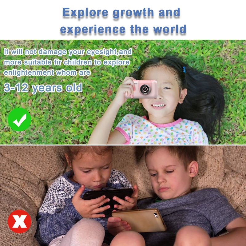 【Hohe Qualität】 4000W HD Großbildobjektiv Flip Selfie Neue Digitalkamera für Kinder_voghion.com