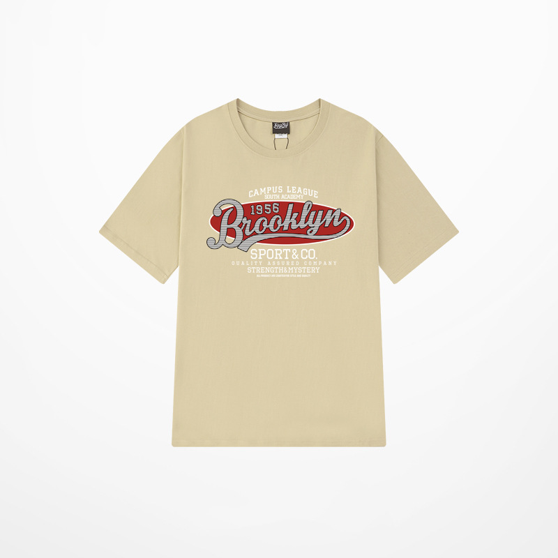 2023 Summer Versatile Cotton T-shirt Men's Loose Top Diy Print Sheet_voghion.com