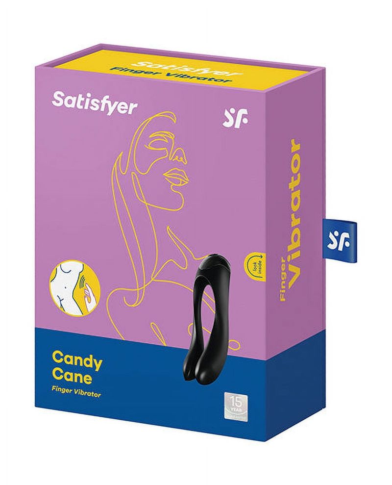 Vibrator za prste Satisfyer Candy Cane - črn_voghion.com