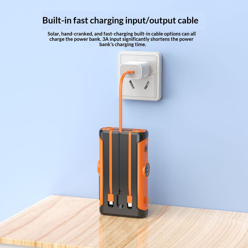 50704555550<=3 Outdoor Waterproof Hand-cranked Dual Light Solar 30000mAh Power Bank With Built-in Cable Portable Magnetic Wireless Fast_voghion.com