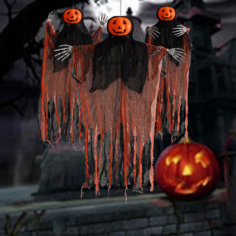 Halloween Hängendes Gespenst Kürbis Totenkopf Kette Hängendes Geisterhaus Geheimzimmer Tür Hängende Horror Dekoration Requisiten_voghion.com