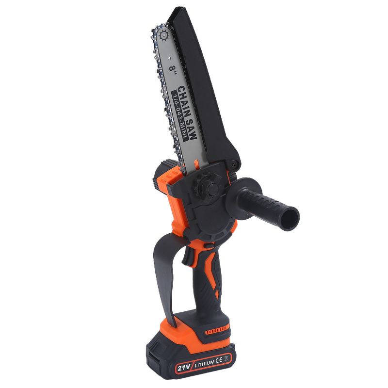Brushless 8-Inch & 6-Inch Cordless Chainsaw, 21V Lithium-Ion Battery, Lightweight One-Handed Electric Chainsaw For Wood Cutting, Tree Pruning_voghion.com