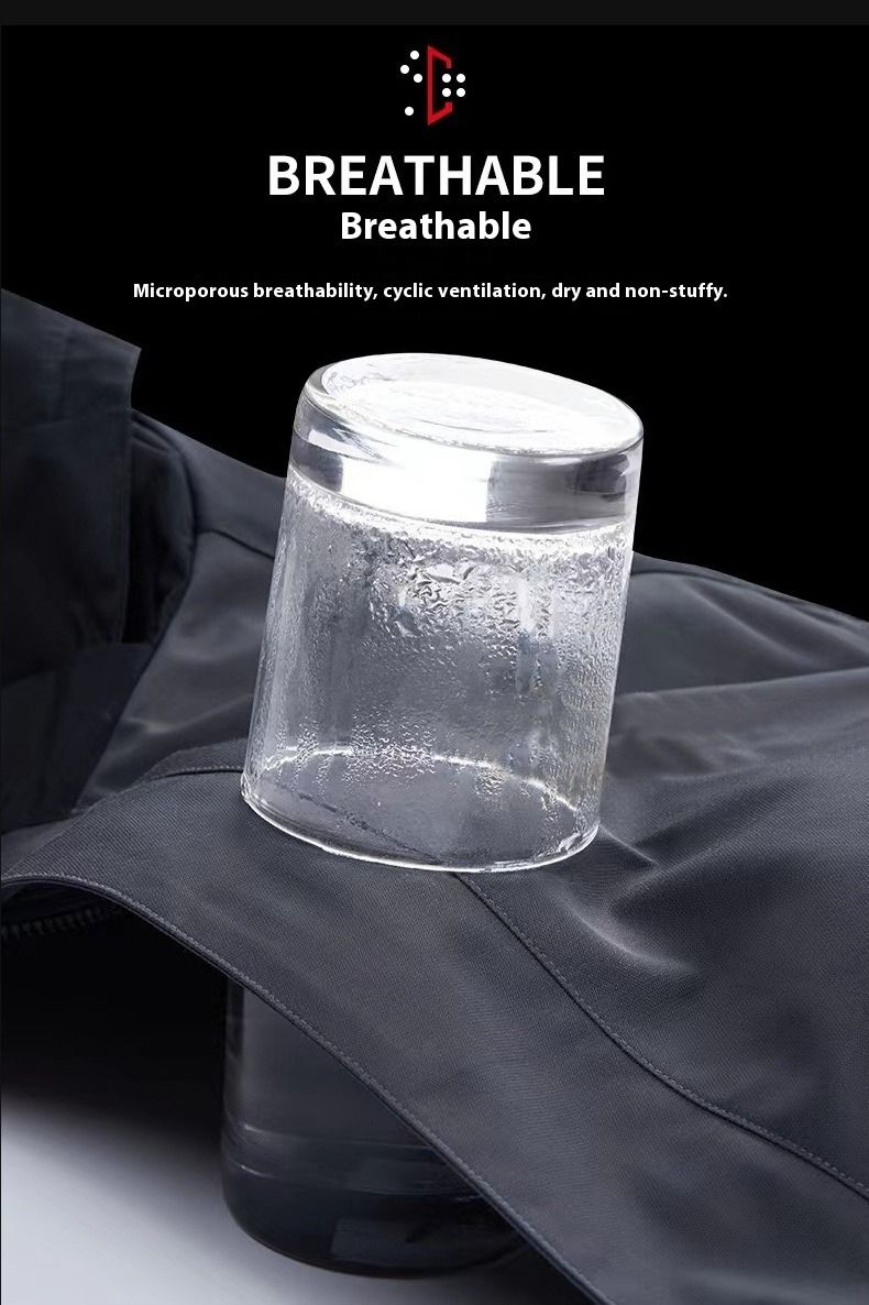 Goose Down Outdoor 3-in-1 Men's Winter Insulated Jacket With Removable Down Liner Versatile 3-in-1 Hiking Jacket With Triple Protection_voghion.com