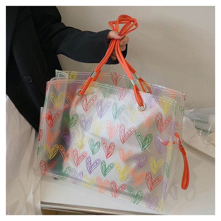 Sac à bandoulière transparent pour femme, sacoche tendance à bandoulière simple, diagonale, pour la plage, nouvelle collection 2024_voghion.com