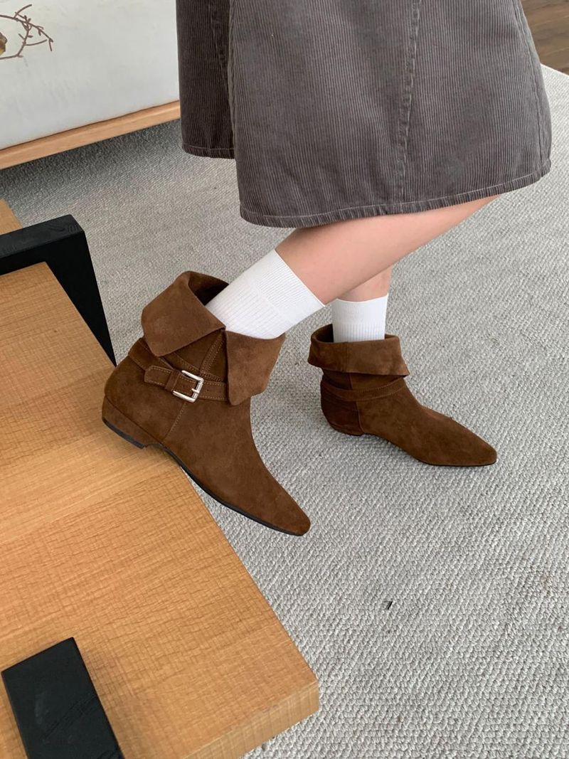 Stivali da equitazione da cowboy western con tacco basso, stile western, stile retrò francese, reversibili, da donna, autunno inverno 2025_voghion.com