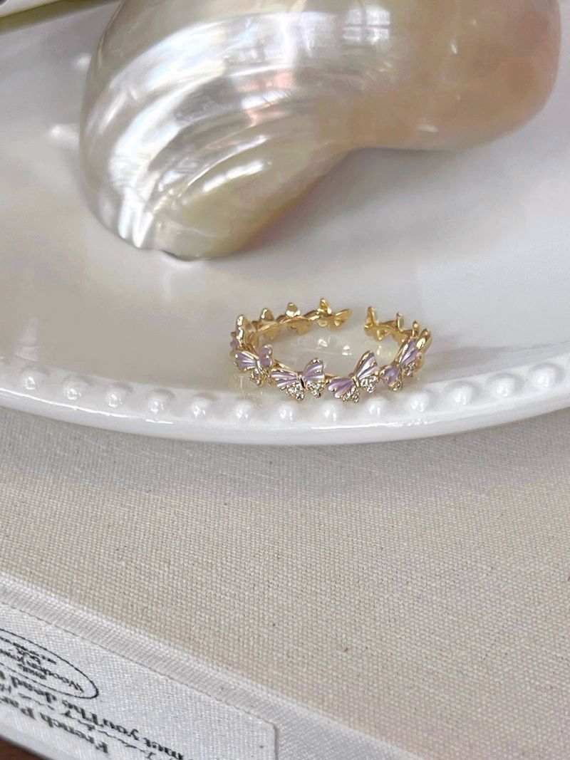 Fairy 2025 New Female Student Party Niche Unique Korean Style Light Luxury High-end Butterfly Ring_voghion.com
