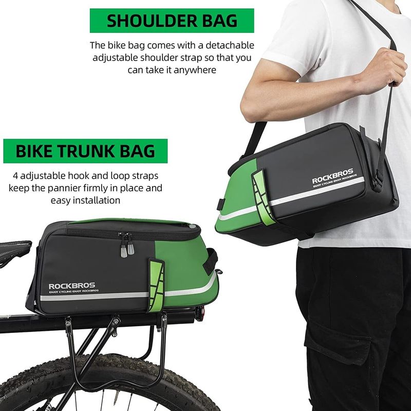 Borsa portapacchi per bicicletta ROCKBROS, borsa da sella, borsa da picnic multifunzionale_voghion.com