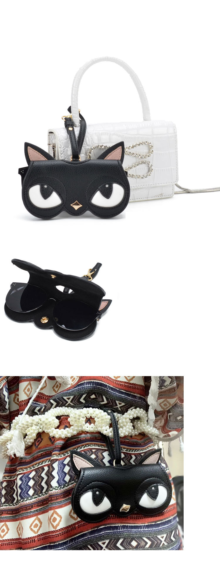 Unisex Brillentasche Out of the Street Brillentasche Sonnenbrillenbox PU Leder Sonnenbrillentasche Hakenanhänger_voghion.com