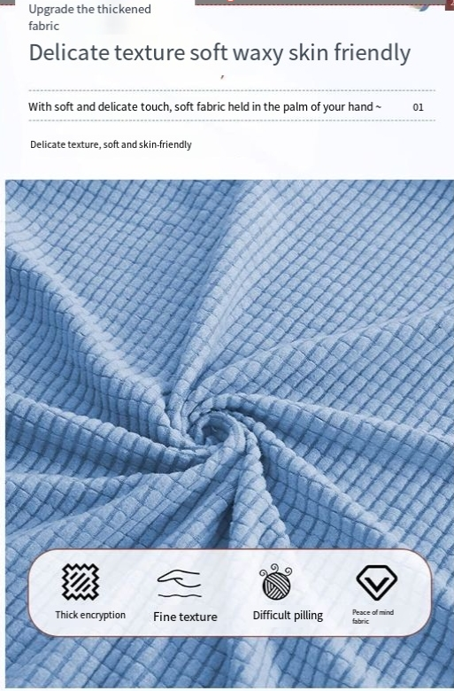 Funda de sofá individual de estilo antiguo de vellón polar con todo incluido Funda de sofá individual pequeña elástica con asiento perezoso_voghion.com