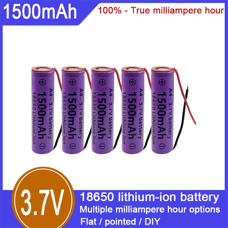 18650 litij-ionska punjiva baterija, 3.7V, 1500mAh, 100% kapaciteta, pogodna za električne igračke, elektroničke cigarete, svjetiljke i druga područja_voghion.com