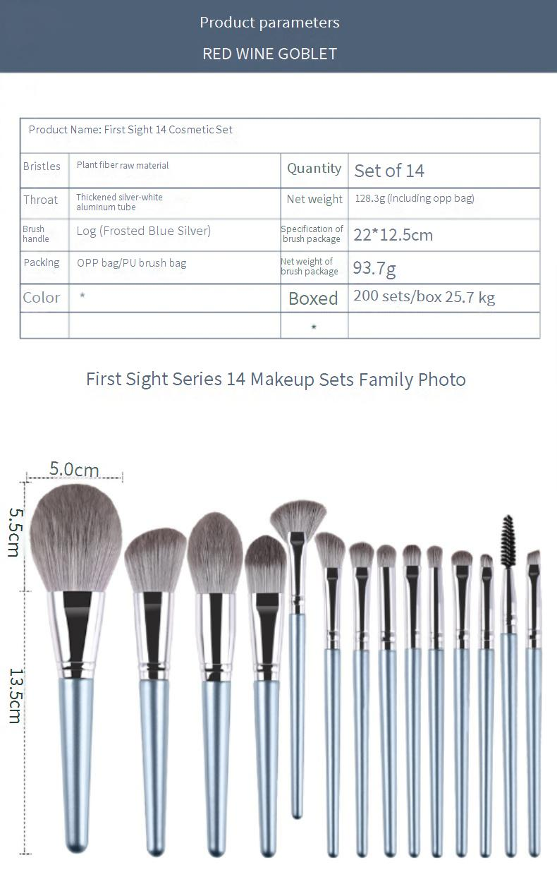 Beauty Essentials Nieuwe 14 stuks make-upkwasten met houten handvat Chujian Cangzhou make-upkwastenset Beauty Tools Make-upkwast Spot_voghion.com