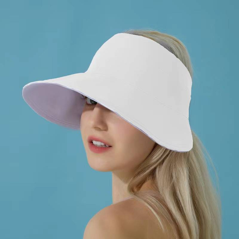 Double-sided Anti-ultraviolet Large Brim Hollow Cap Outdoor Sports Sun Hat Sun Hat_voghion.com