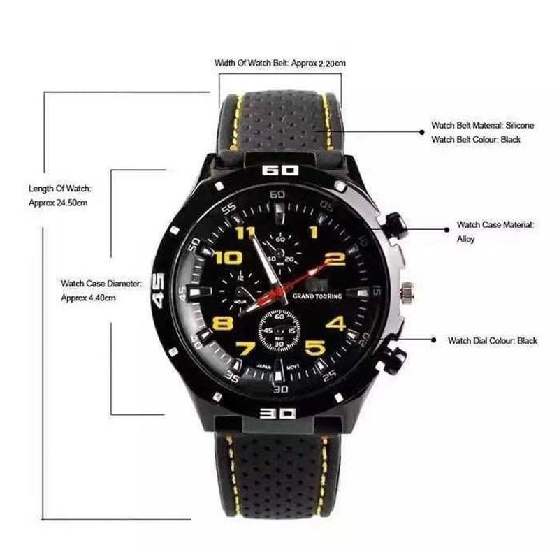 Men's Digital Sports Watch, Silicone Rubber Band Quartz Watch With Stopwatch, Alarm, LED Backlight | 8 Color Options_voghion.com