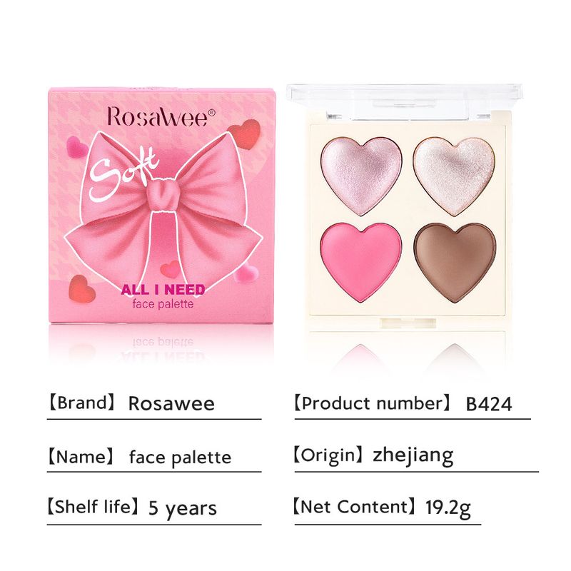 Four-color Multi-functional Brightening And Contouring Blush All-in-one Set For Makeup, Baking Powder And Blush_voghion.com