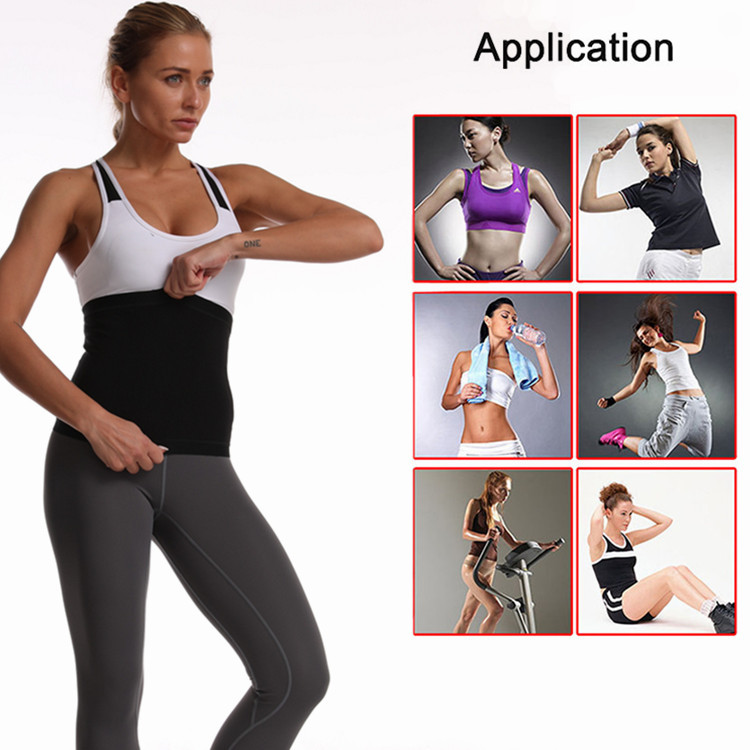 Cinturón de sudoración para ejercicio físico deportivo para mujeres Cinturón de sudoración que absorbe el sudor Cinturón de sudoración para cintura moldeadora_voghion.com