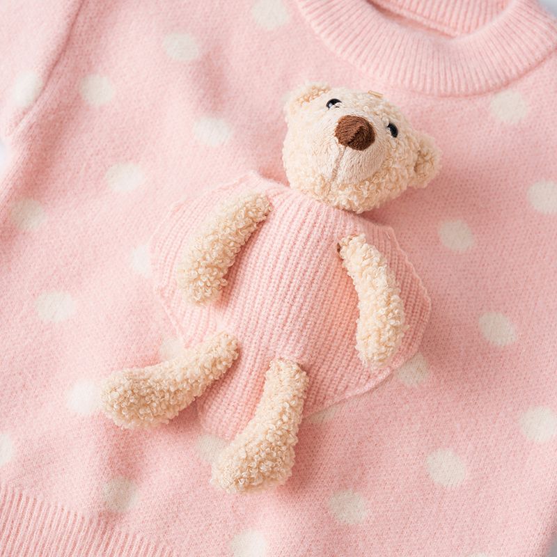 Mädchen-Bär-Pullover, kleine Mädchen-Prinzessin, stilvoller Pullover_voghion.com