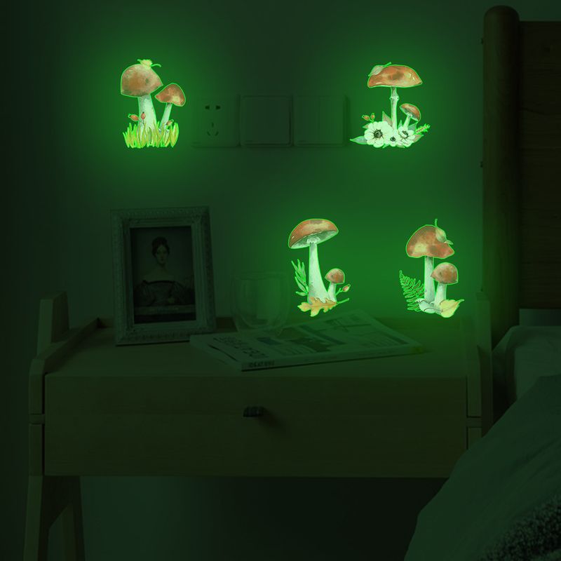 Colorful mushroom switch luminous AFG3741, children's sticker, self-adhesive wall sticker_voghion.com