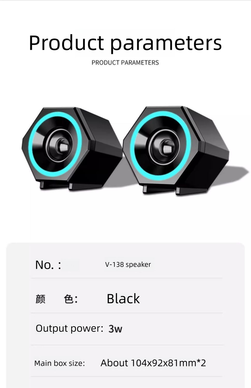 Desktop Computer Speaker Home Laptop High Volume Small Subwoofer Bluetooth Wired Dual Connection_voghion.com