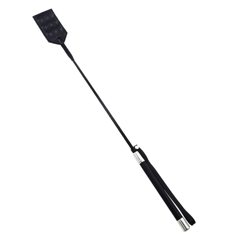 Sex Products SM Adult Products Couple Women Toys Spiked Leather Whip Black Handle Metal Racket Nails_voghion.com