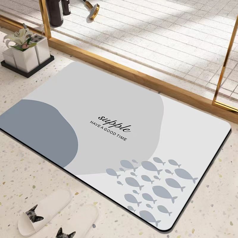 VIKAMA 40X60CM Tappetini antiscivolo in diatomite per la casa, per bagno, ingresso, cucina, assorbenti e ad asciugatura rapida_voghion.com