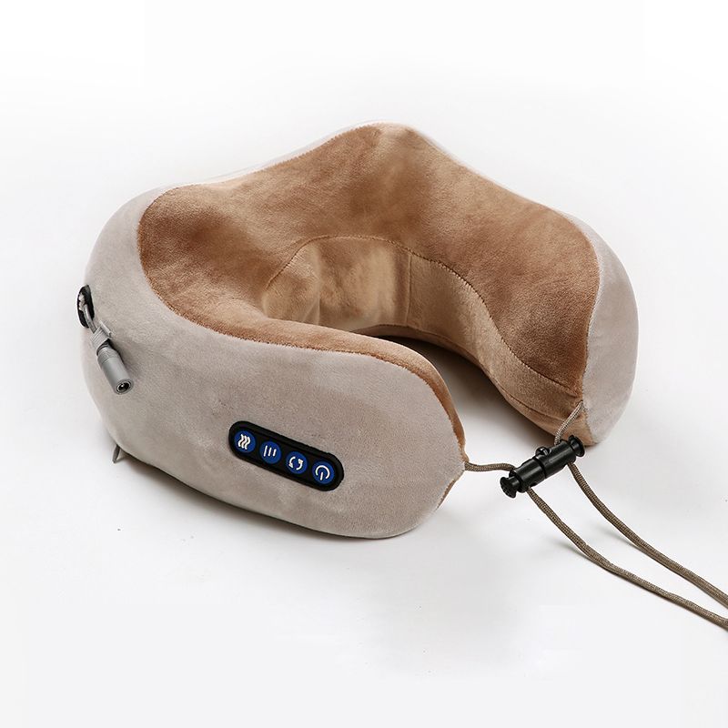 U-förmiges Nackenkissen, Heizung, Vibration, Kneten, elektrisches Nacken- und Schultermassagegerät, Schutz, Rela-Massagegerät_voghion.com