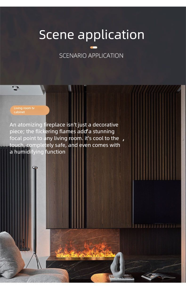 Home 3D Atomized European Style Embedded Electronic Fireplace Simulated Flame Internet Celebrity TV Decorative Cabinet_voghion.com