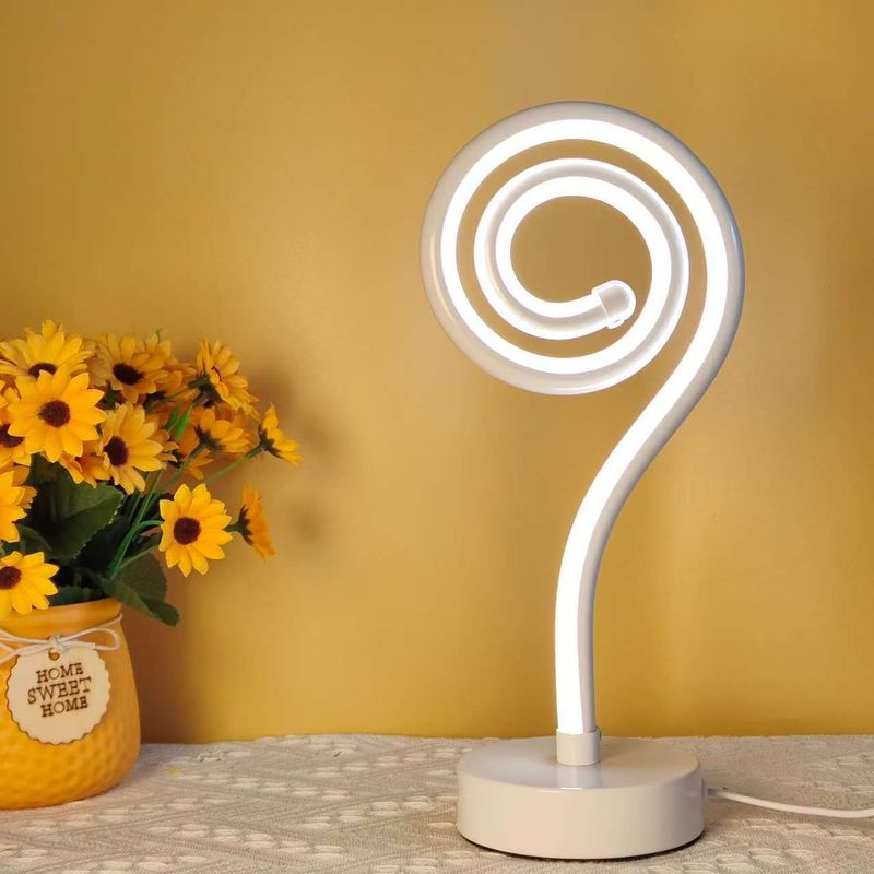 Lampada da tavolo con motivo a onde, atmosfera da comodino per camera da letto, luce notturna, soggiorno creativo di lusso_voghion.com