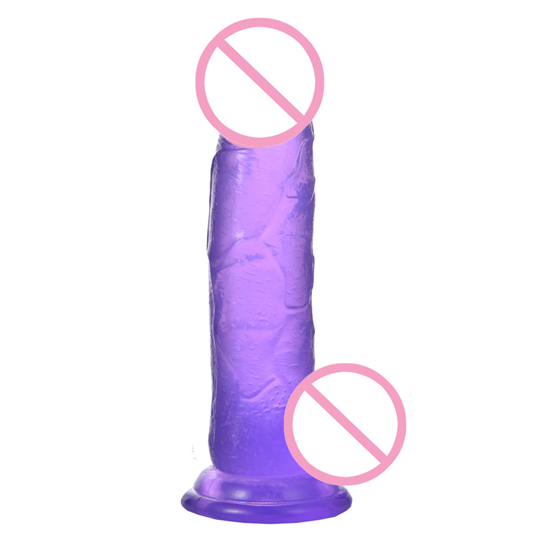 Giocattoli sessuali per uomo, dildo finto realistico grande in silicone trasparente, cristallo, vetro, forte ventosa, dildo per donne_voghion.com