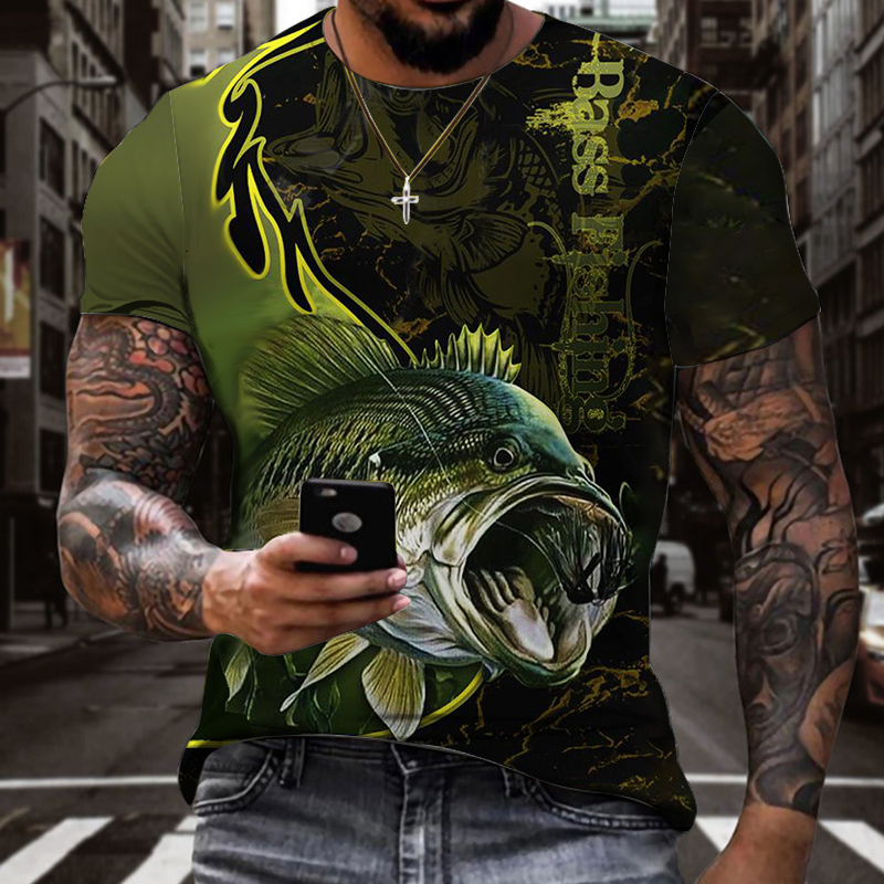Tricou bărbați Tricou urban 3d Ocazional Gri amuzant Tricou vintage Tricou imprimat cu mânecă scurtă Punk Rock_voghion.com