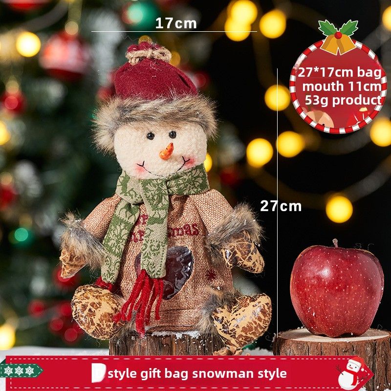 Christmas Applee Bag Barnpresentpåse Julaftonsgodispåse Julgodisinpackningspresentpåse_voghion.com