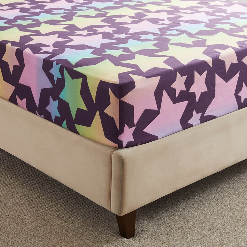 Rainbow Star Kawaii Bettlaken Polyester 3D-bedruckte Tagesdecke_voghion.com