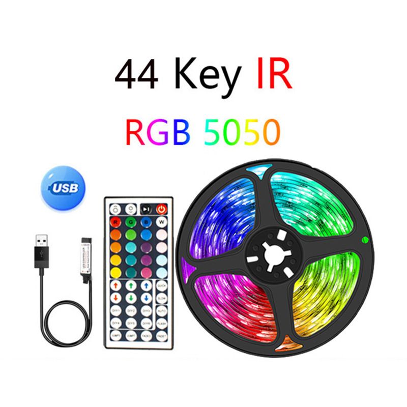 5V5050RGB kleurrijke LED-lichtstrip 30 lichten infrarood mobiele telefoon Bluetooth APP achtergrondmuziek zelfklevende zachte lichtbalk_voghion.com