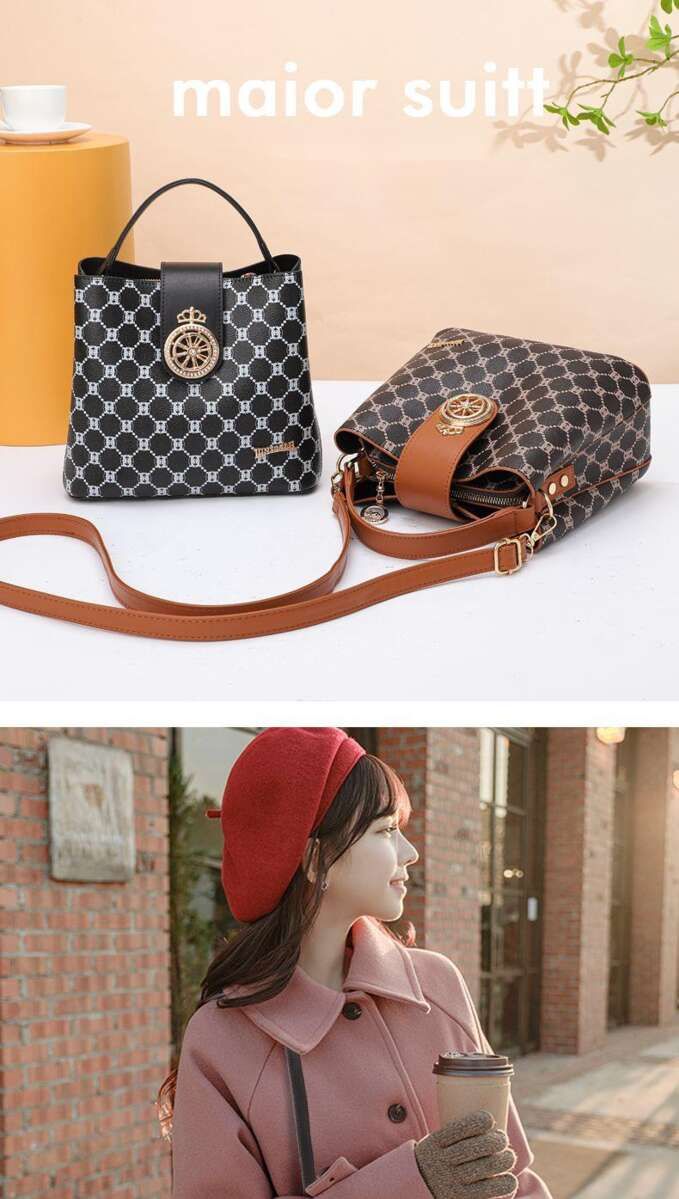 Bolso de mano circular de viaje nuevo de gran capacidad para mujer, bolso de hombro para mamá de mediana edad, versátil, bolso cruzado de moda_voghion.com