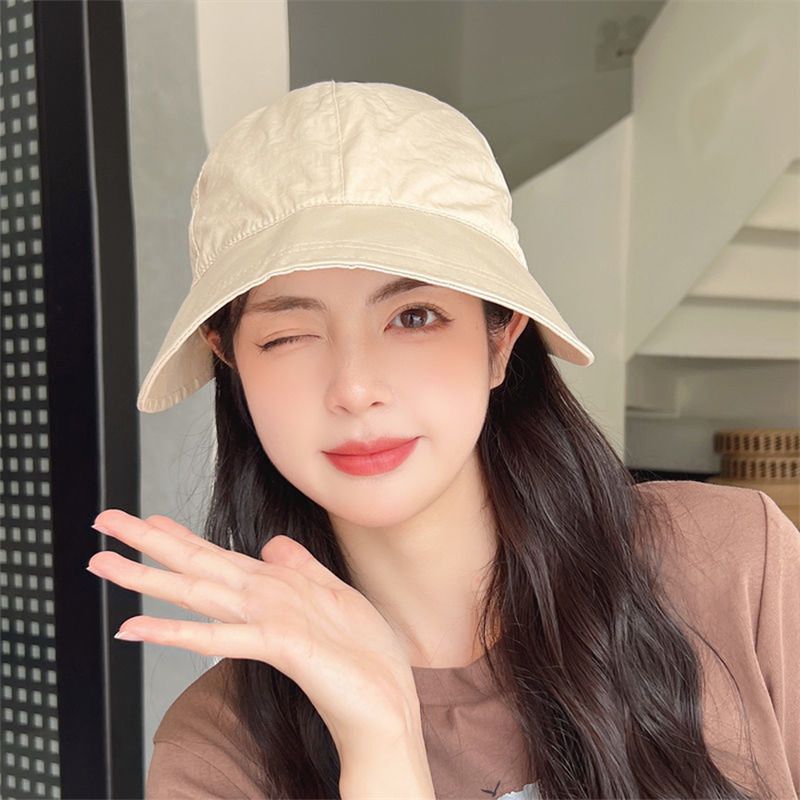 New Arrivals Summer Denim Bucket Foldable Wide Brim Visors Women Solid Color Soft Outdoor Sports Running Sun Hat Snapback Cap_voghion.com