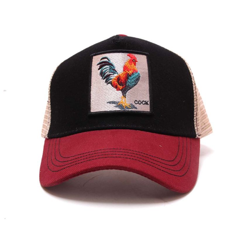 Unisex vintage bomuldsbroderi dyrebaseballkasket Nethætte andehætte Truckerkasket Kylling_voghion.com