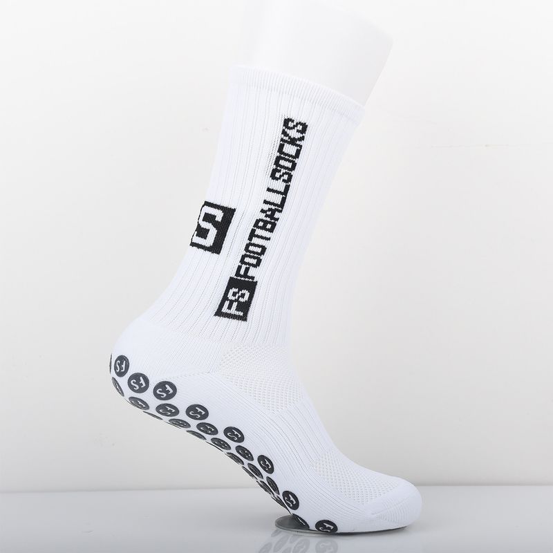Sportsocken Selbstklebende Fußballsocken Rutschfeste Socken mit dicker Handtuchunterseite_voghion.com