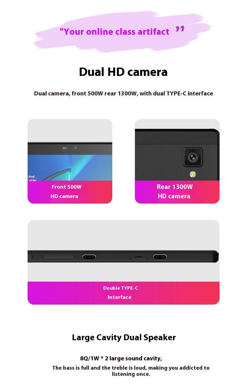 10.1-inch 5G Android Tablet - Dual Type-C Ports, Restaurant POS Tablet, Fast Charging, HD Display (4GB RAM/64GB ROM)_voghion.com