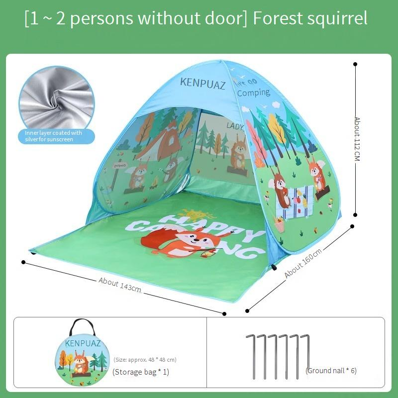Tenda da spiaggia a scomparsa istantanea UPF 50+, riparo solare portatile per campeggio all'aperto, installazione automatica, antivento, leggera, include borsa per il trasporto e picchetti per sabbia._voghion.com