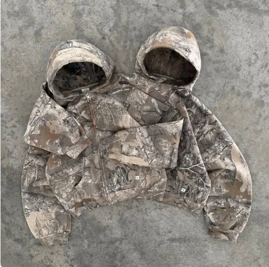 Felpa con cappuccio da uomo in stile retrò con zip e stampa completa, vestibilità oversize, streetwear Y2K, felpa unisex_voghion.com