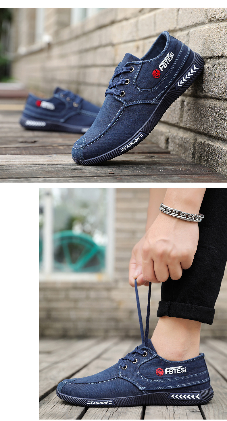 Men's Casual Canvas Shoes - Breathable Slip-Resistant Comfort Sneakers With Lace-Up Design For Spring/Autumn_voghion.com
