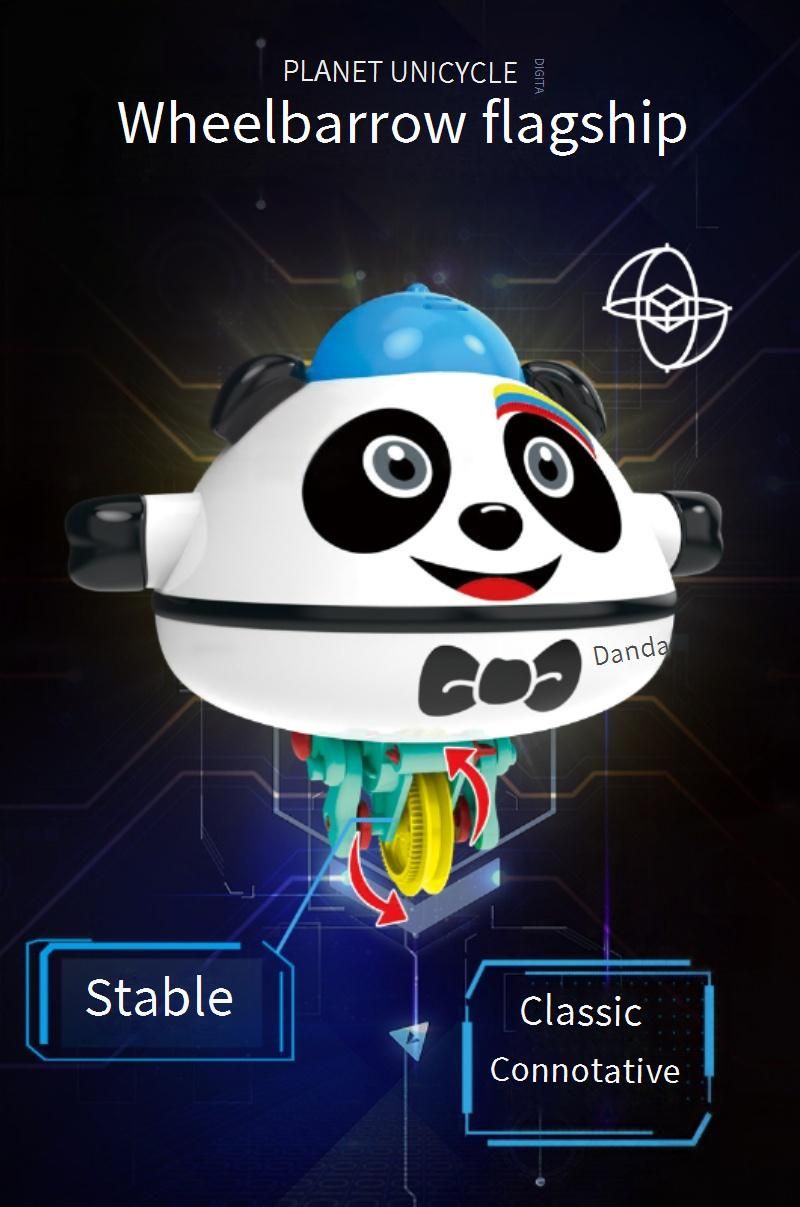 Self-Balancing Piggy & Panda Robot Toy – STEM Educational Gyroscope Walking Tightrope Fun For Kids (Battery Options Available)_voghion.com