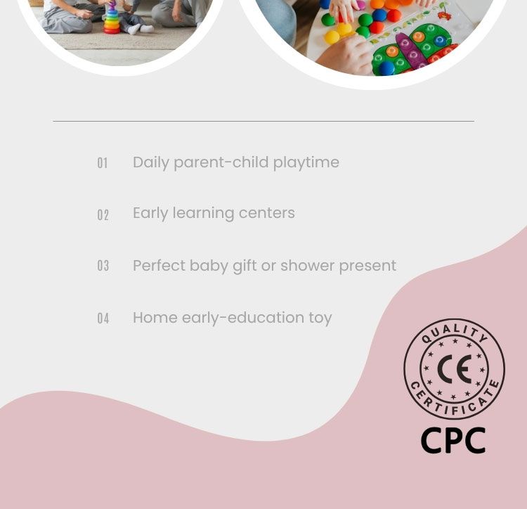 Baby Press Spin Jump Ball Montessori Sensorisches Spielzeug für 0-2 Jahre Frühes Lernen Auditives visuelles taktiles Entwicklungsspielzeug_voghion.com