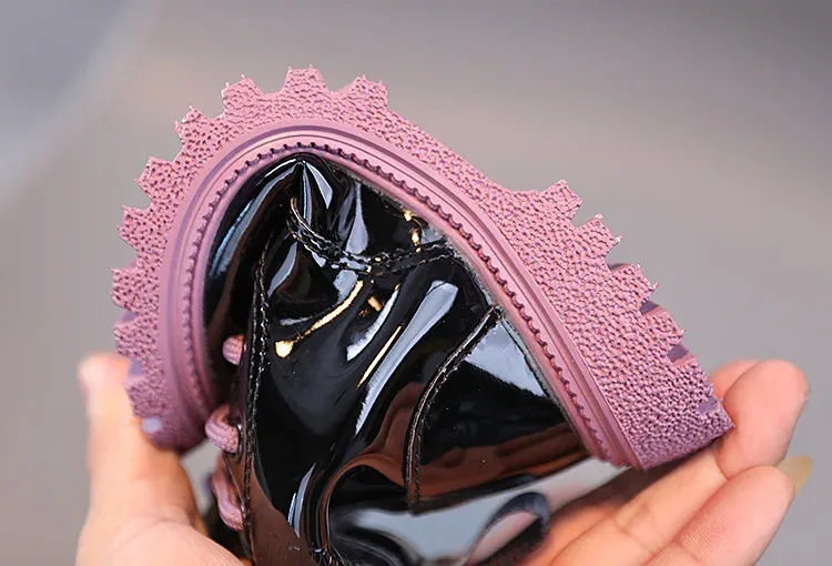 Stivali alla moda per bambini Autunno/Inverno Bambini Stivaletto singolo Stile britannico Solido Tutto-fiammifero Scarpe belle per ragazzi e ragazze_voghion.com