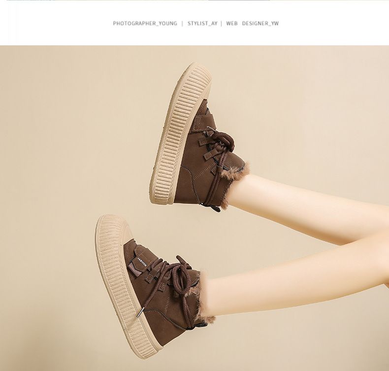 Scarpe alte da donna in velluto spesso, versatili, in cotone, per studenti, scarpe casual alla moda con plateau_voghion.com