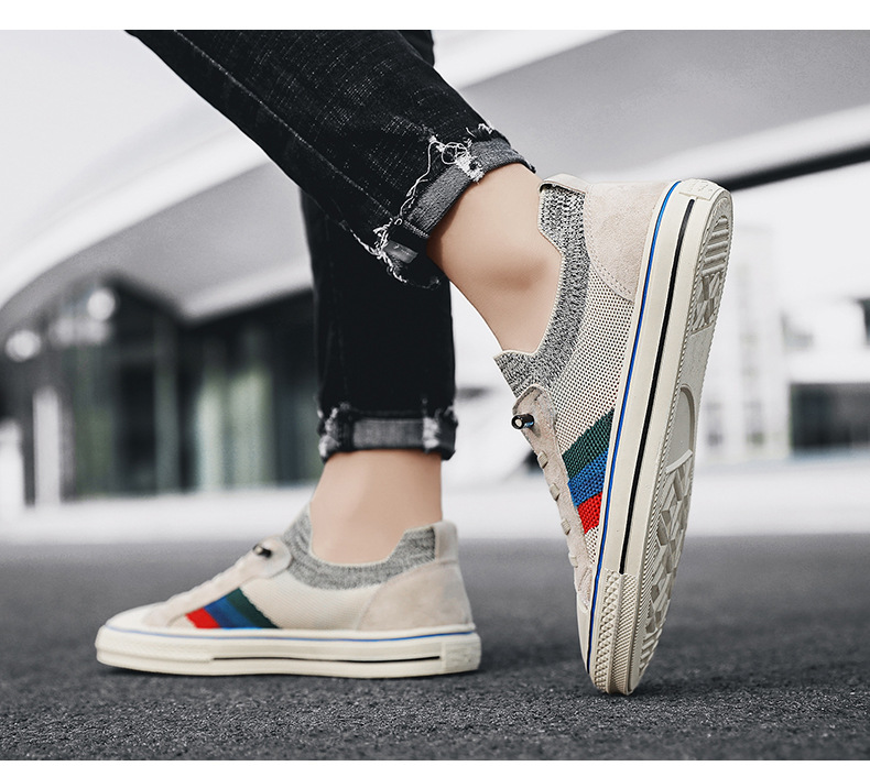 Men's Breathable Canvas Slip-On Sneakers - Lightweight Summer Casual Shoes With Round Toe And Rubber Sole For Everyday Comfort_voghion.com