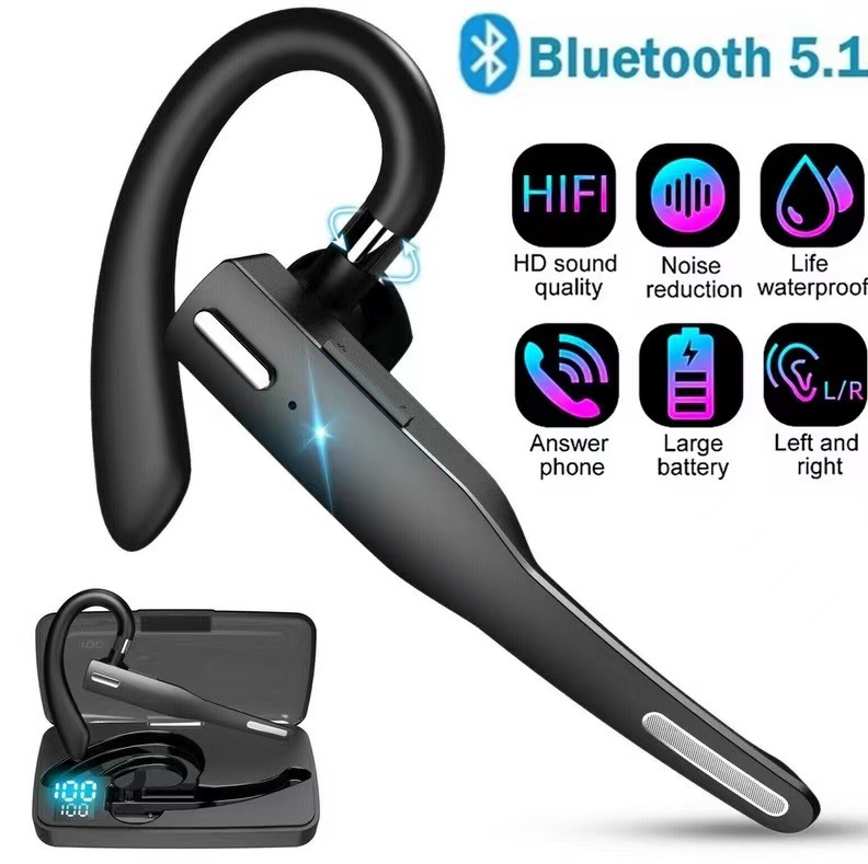 Business Car Mounted Wireless Bluetooth Earphone YYK-525 With Long Battery Life And Noise Reduction Sports_voghion.com