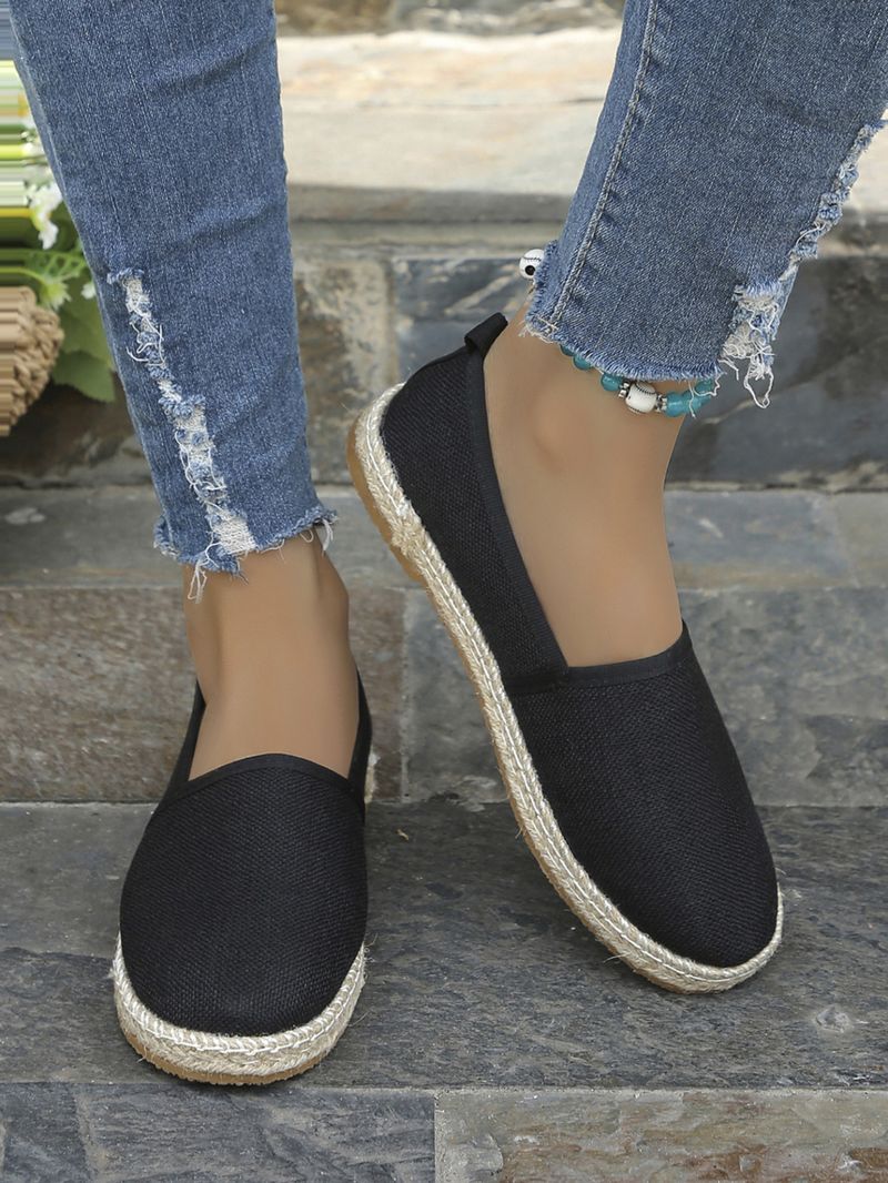 Fisherman shoes women's 2024 spring and summer new round toe slip on casual comfortable flat large size slip on shoes wholesale_voghion.com