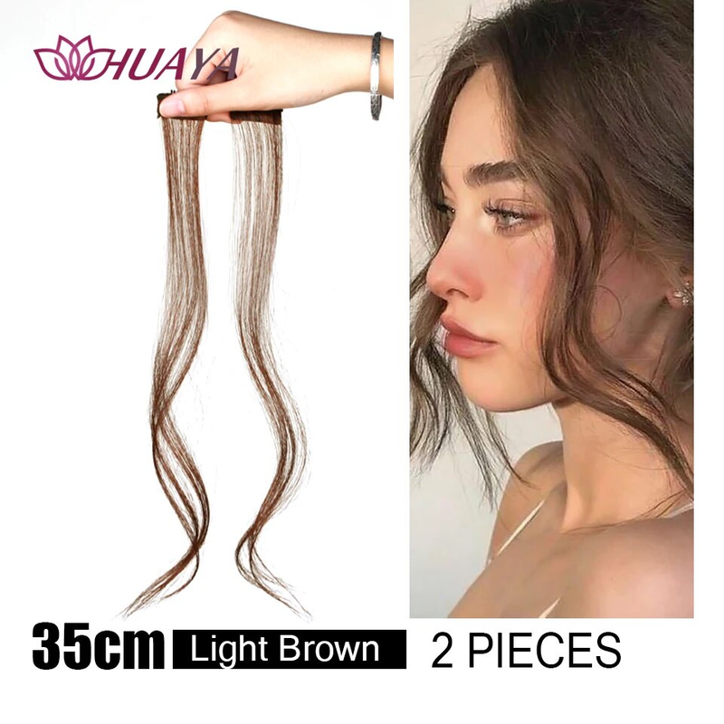 HUAYA Synthetic Extensions Middle Part Natural Fringe Clip In Bangs One Hair Piece For Women_voghion.com