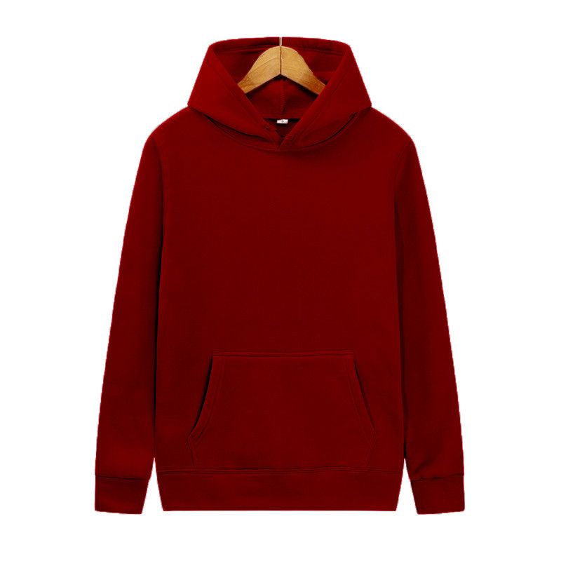 Men's And Women's Plain Hoodie Sweatshirt Fleece Multi-color Multi-size Autumn Winter Sportswear Factory Stock_voghion.com